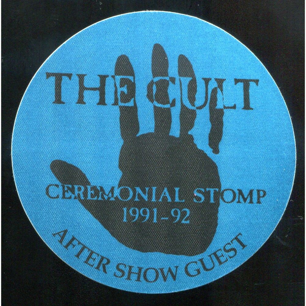 Vintage 1991 1992 Cult Concert Backstage Pass After Show Guest